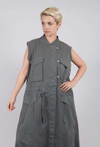 PRE-ORDER - Sleeveless Utility Dress in Dark Grey - 3200903