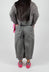 Cropped Balloon Leg Trousers in Dark Grey - 3200105