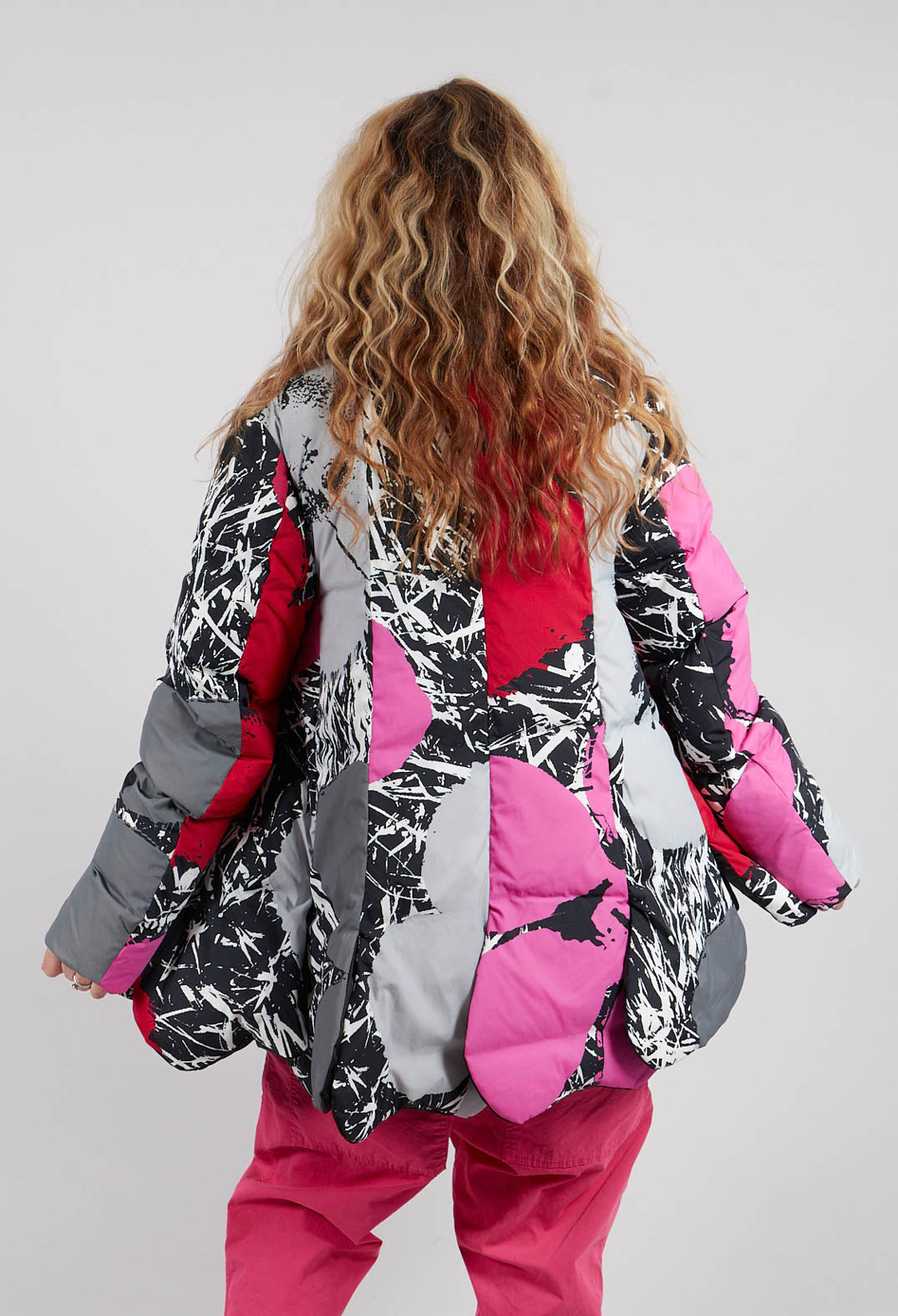 Tulip Hem Padded Jacket in Multicolour - 3211104