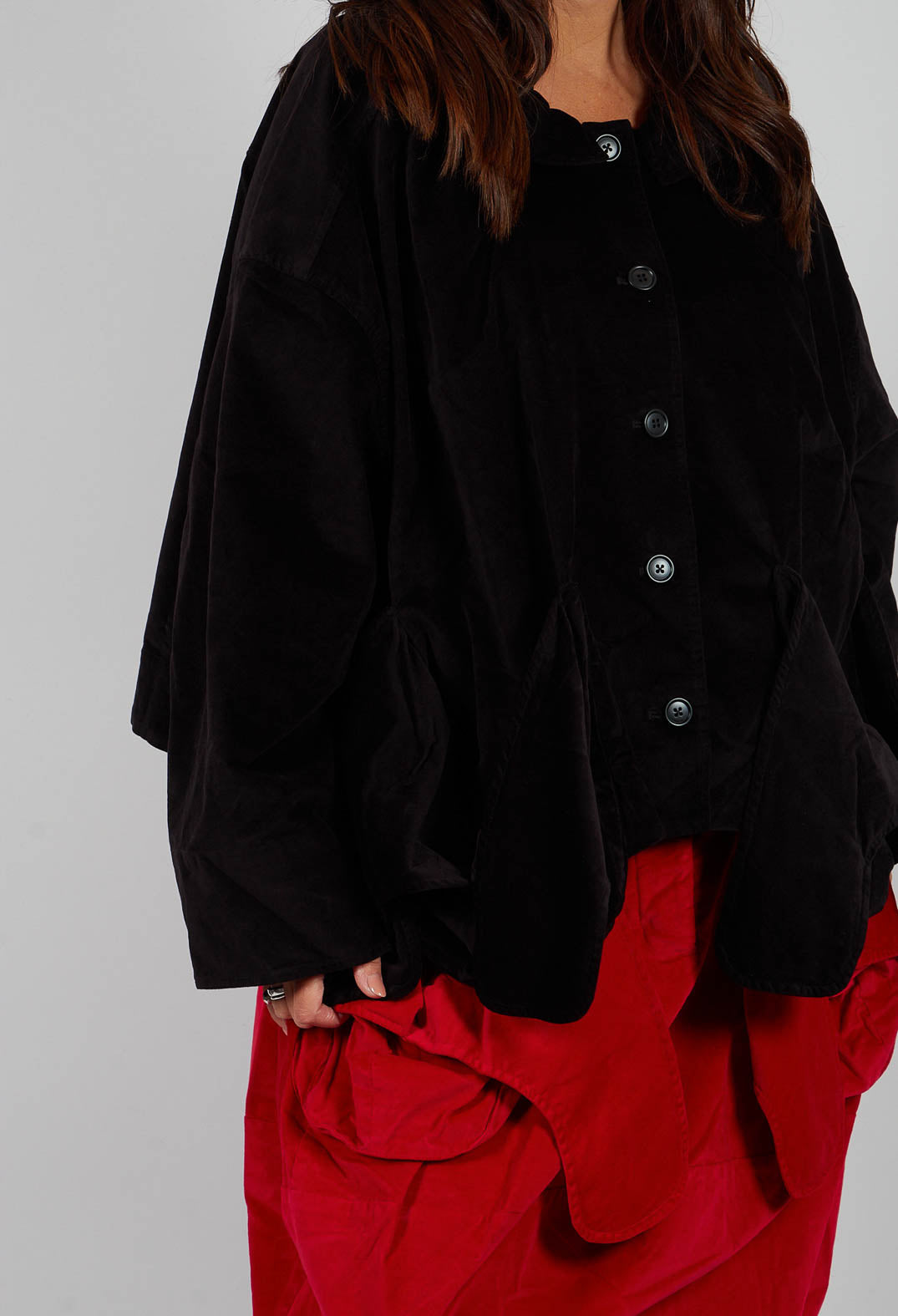 Short Jacket with Feature Pockets in Black - 3231101