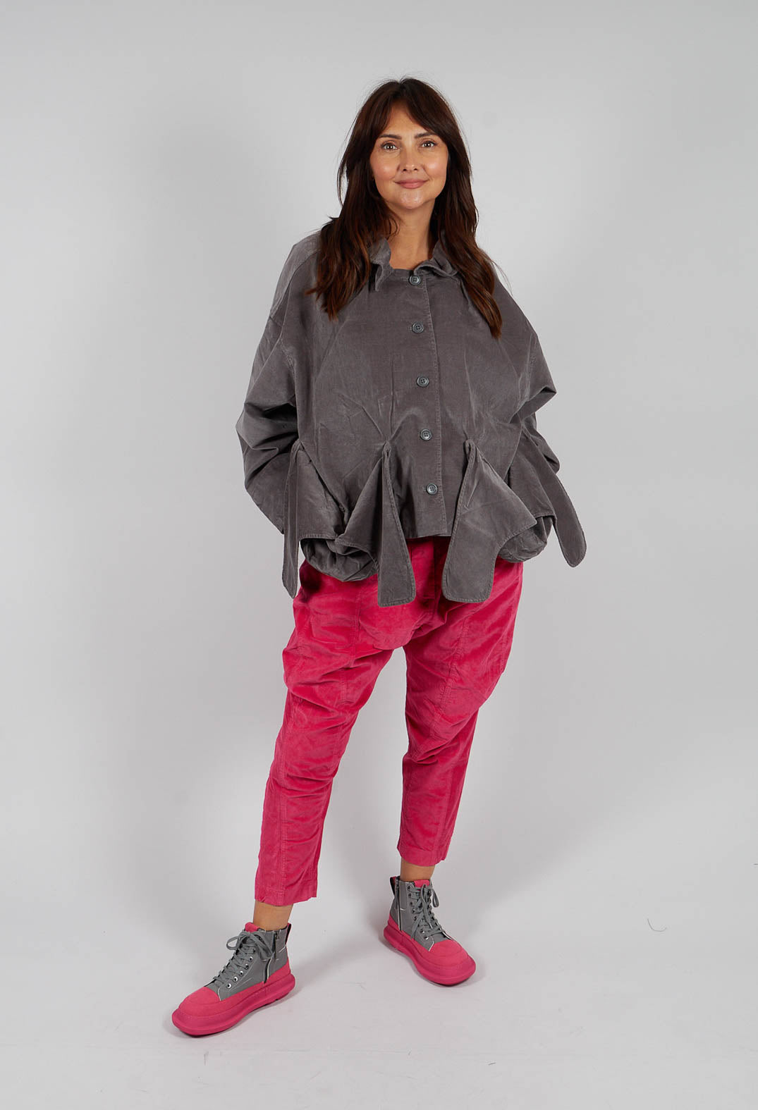 Short Jacket with Feature Pockets in Dark Grey - 3231101