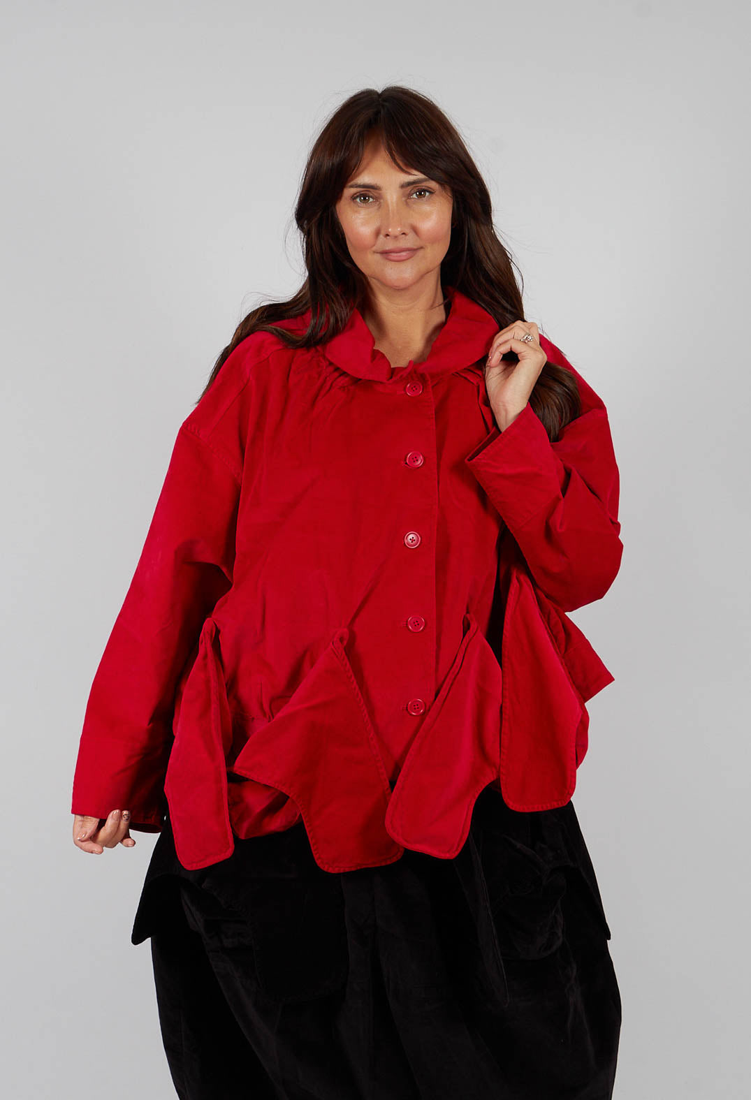 Short Jacket with Feature Pockets in Rose - 3231101