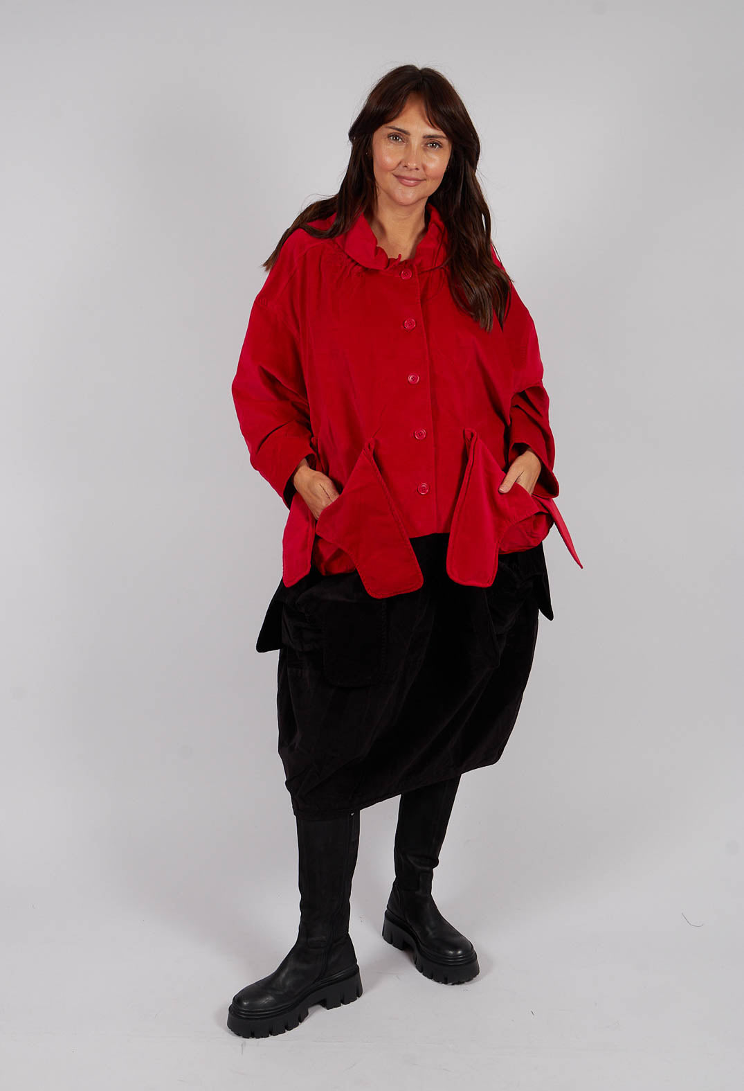 Short Jacket with Feature Pockets in Rose - 3231101