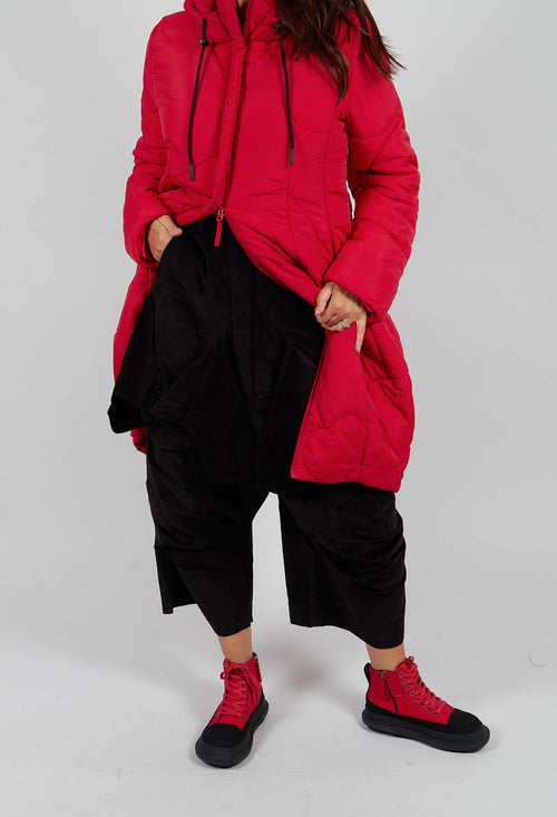 Drop Crotch Trousers with Feature Pockets in Black - 3230105