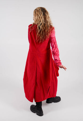 Velvet Dress with Feature Pockets in Rose - 3230907