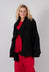 Oversized Jacket with Raw Edges in Black - 3281101