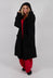 Coat with Raw Edges in Black - 3281203