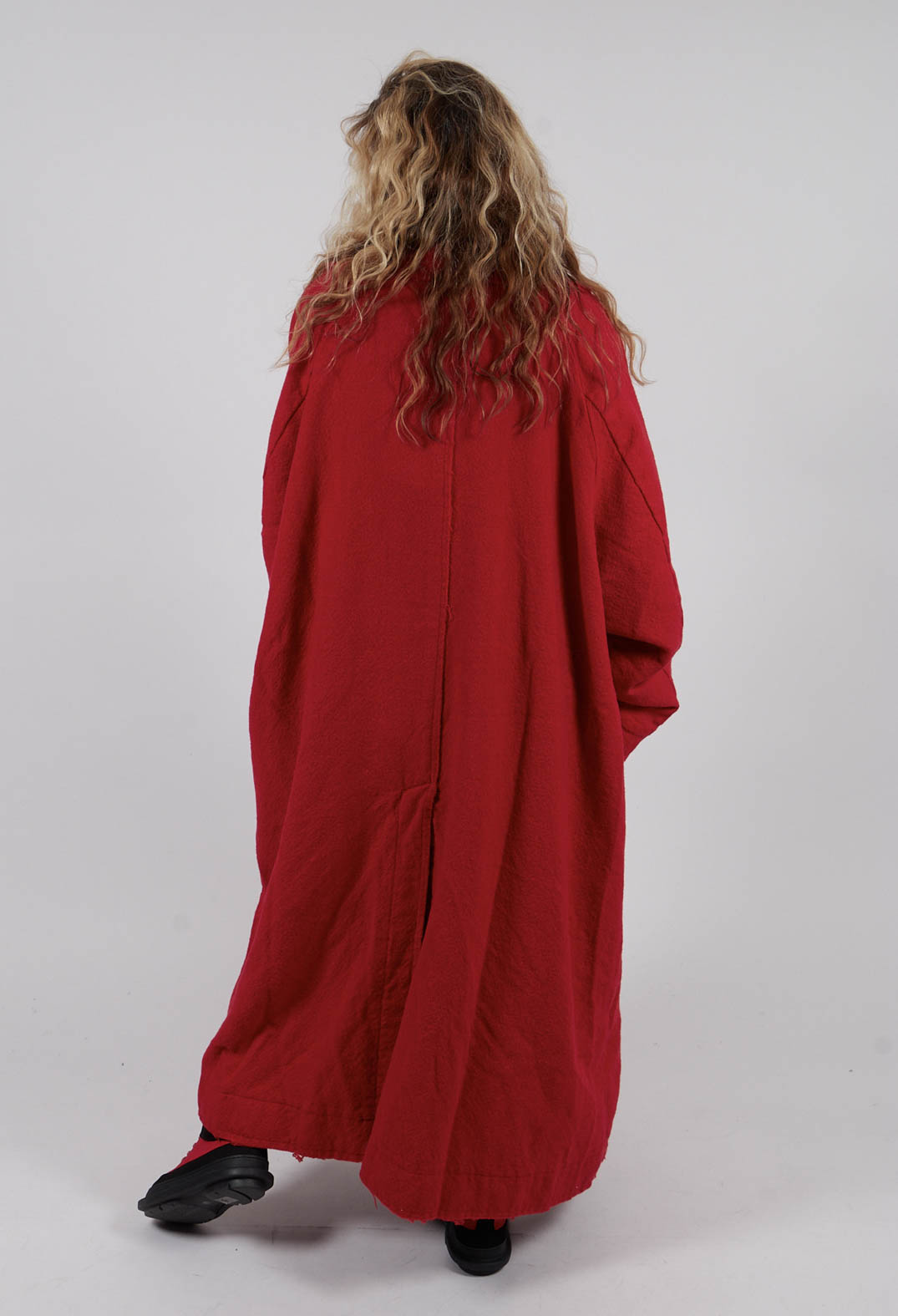 Long Coat with Raw Edges in Rose - 3281204