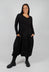 Tulip Hem Jersey Dress in Black with Greyflock - 3290917