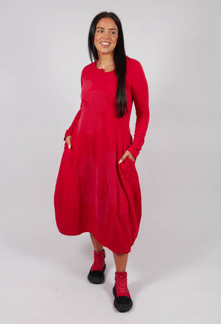Tulip Hem Jersey Dress in Rose with Lotusflock - 3290917