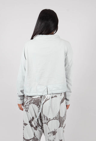 Dual Fabric Top in Light Grey with Dark Greyflock - 3290520