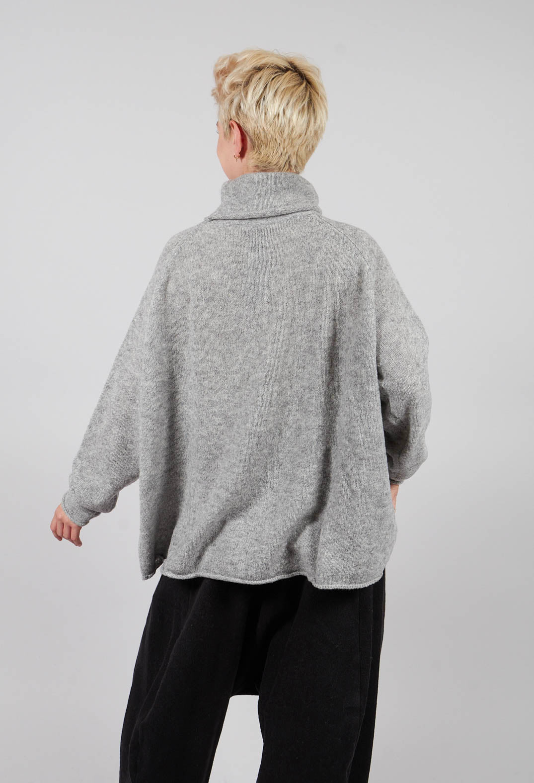 High Neck Jumper in Light Grey - 3310701