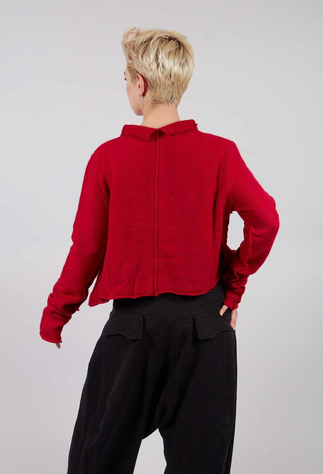 Short Cardigan with Collar in Rose - 3327102