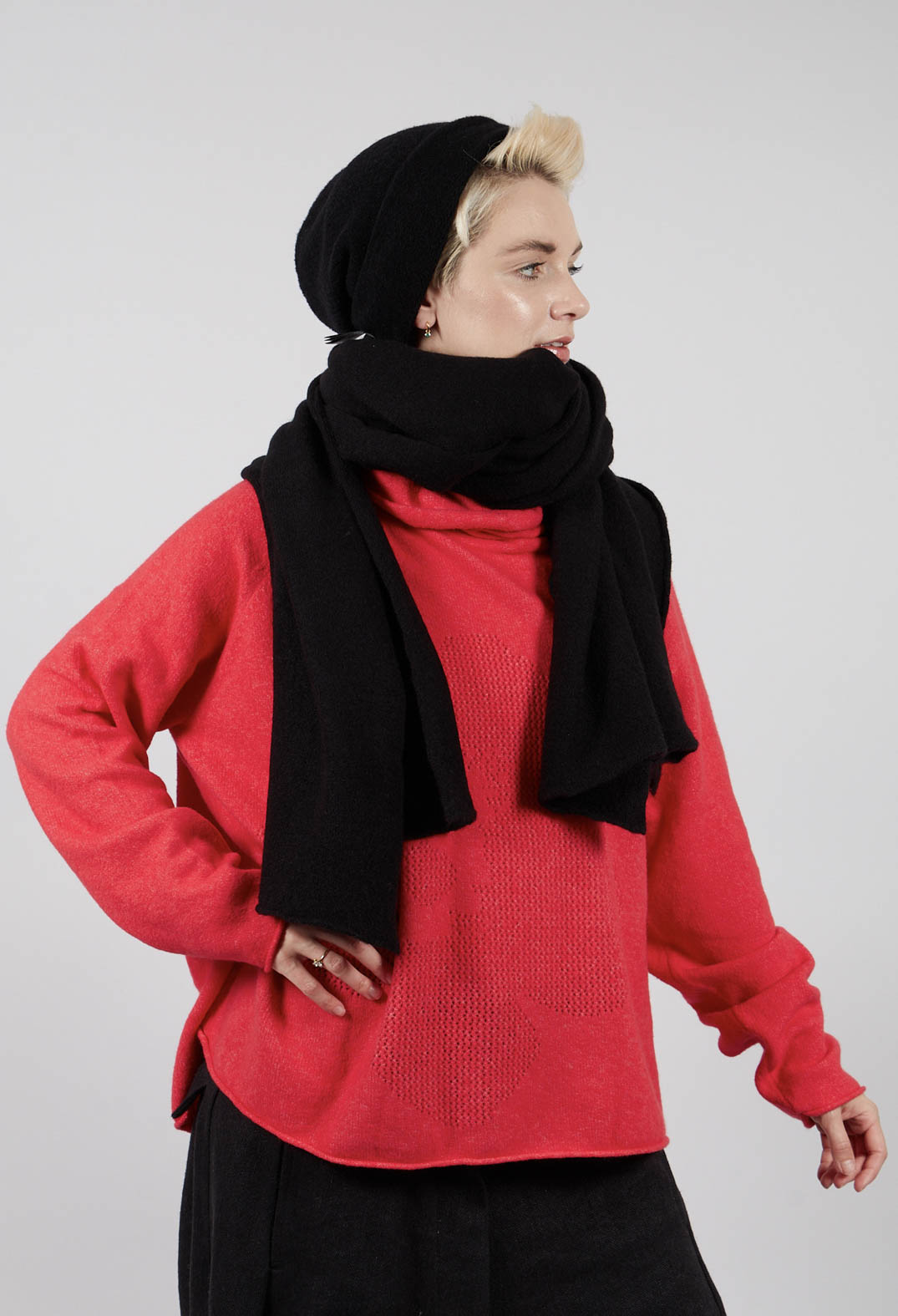 Knitted Scarf in Black - 3327706