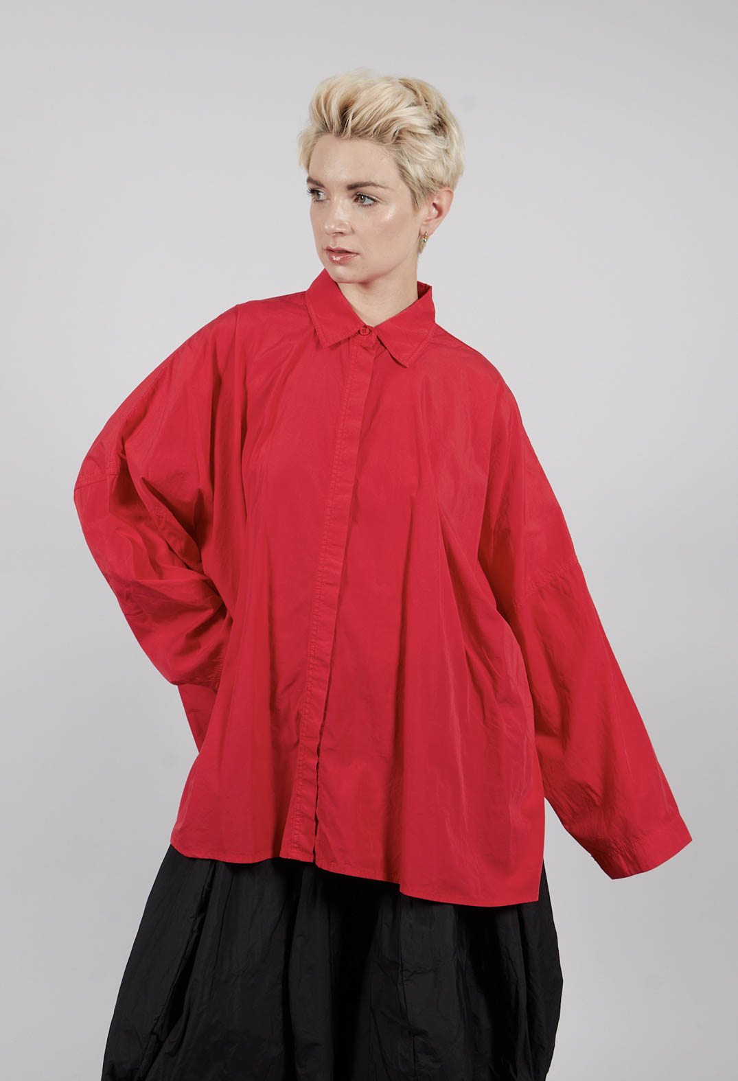 Oversized Cotton Shirt in Rose - 3350401