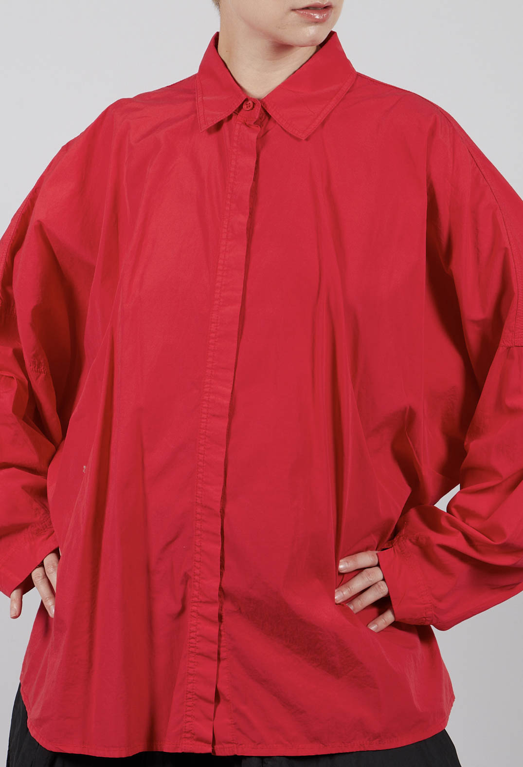 Oversized Cotton Shirt in Rose - 3350401