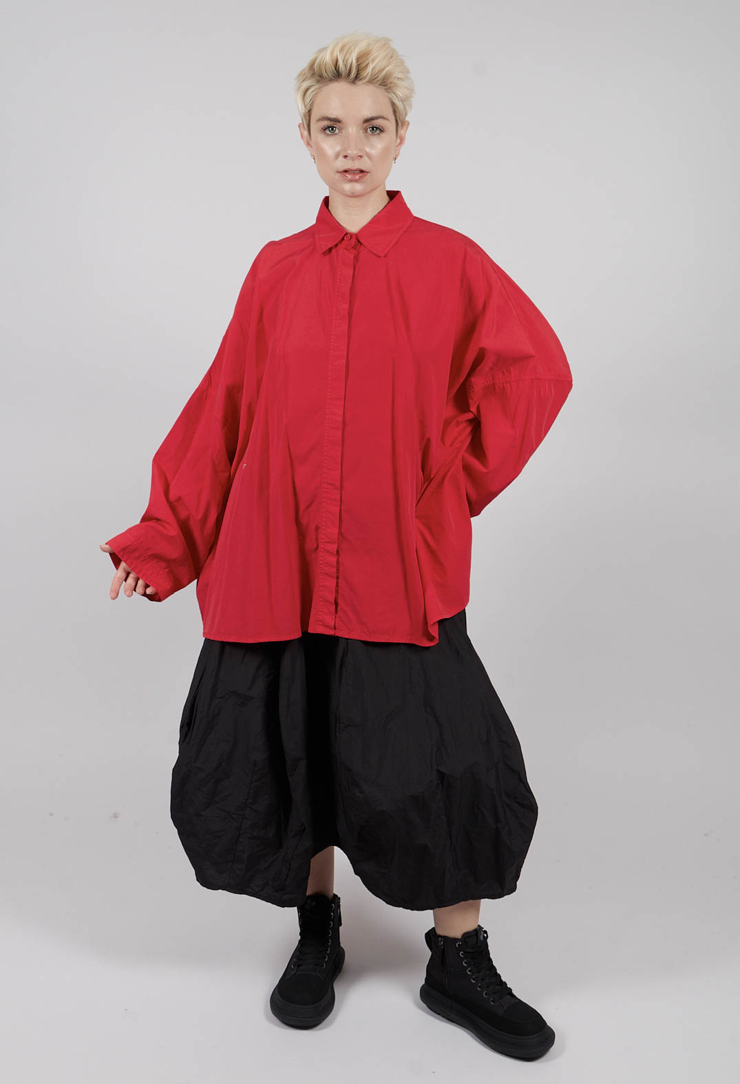 Oversized Cotton Shirt in Rose - 3350401