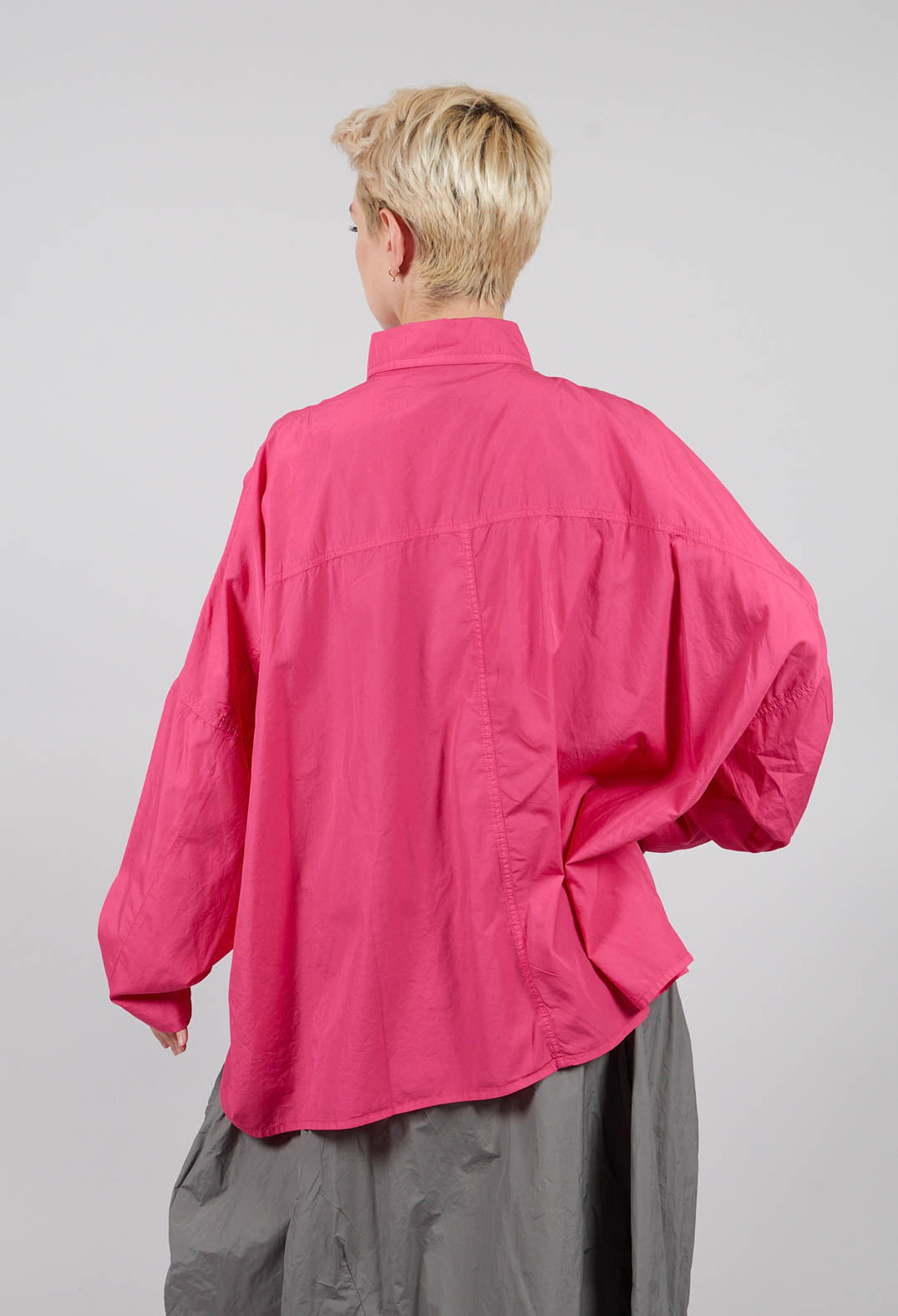 Oversized Cotton Shirt in Lotus - 3350401