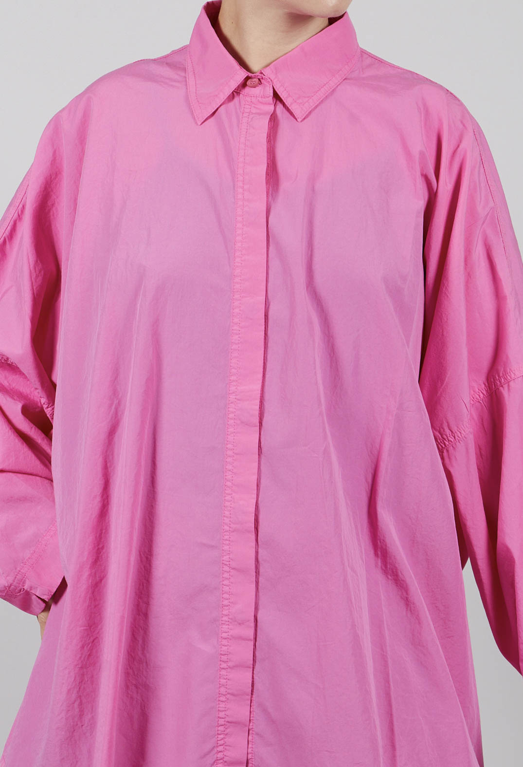 Oversized Cotton Shirt in Lily - 3350401