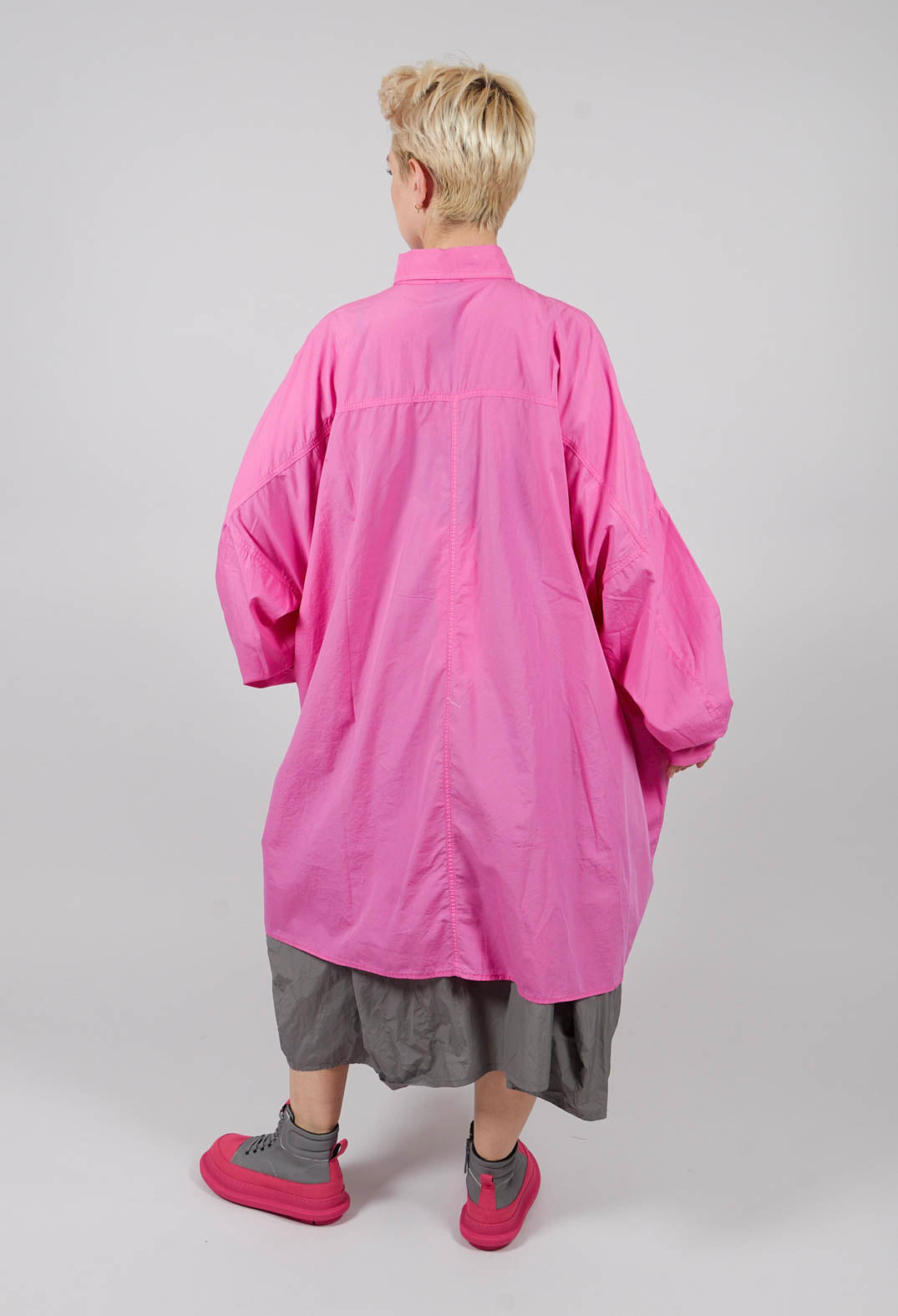 Oversized Cotton Shirt Dress in Lily - 3350902