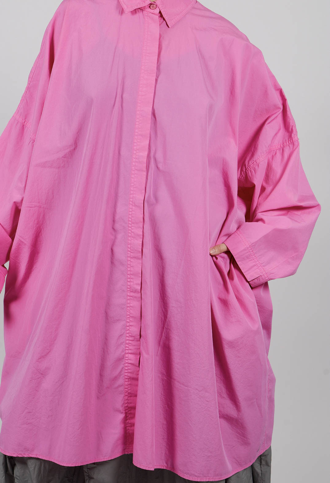 Oversized Cotton Shirt Dress in Lily - 3350902