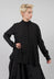 Cotton Shirt with Pleated Back in Black - 3350403