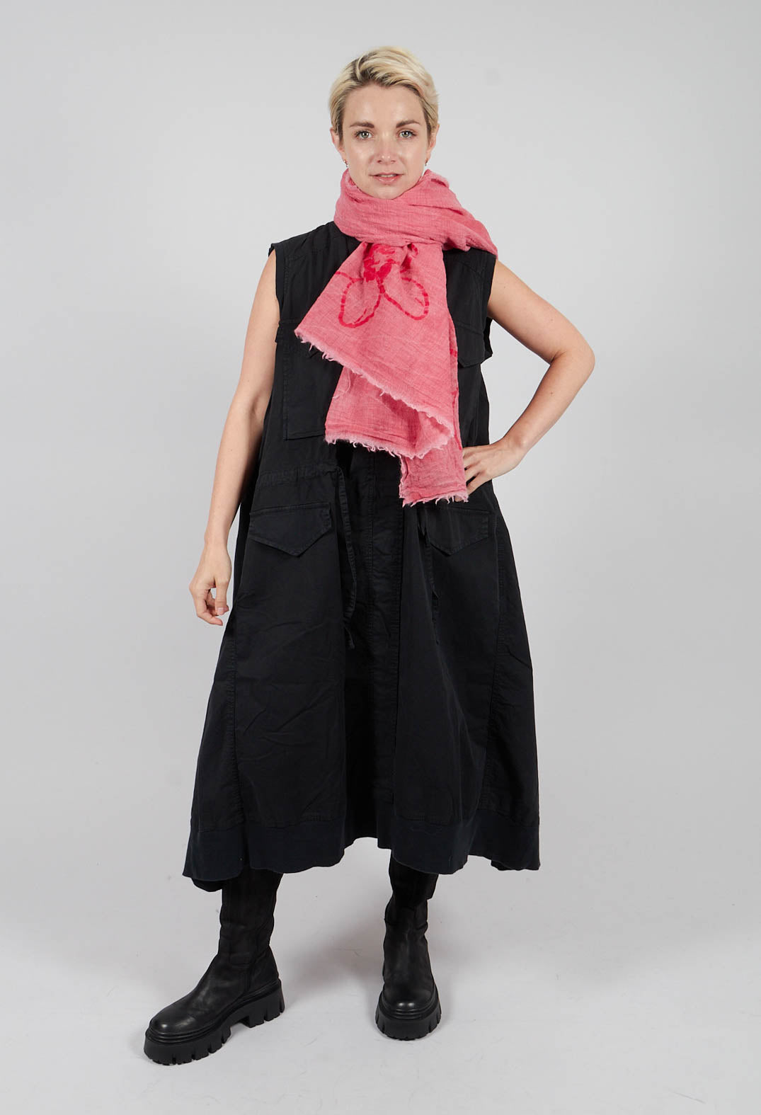 Lightweight Motif Scarf in Rose with Lotusflock - 3361404