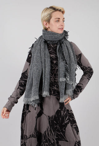 Raw Edge Scarf in Light Grey - 3361407