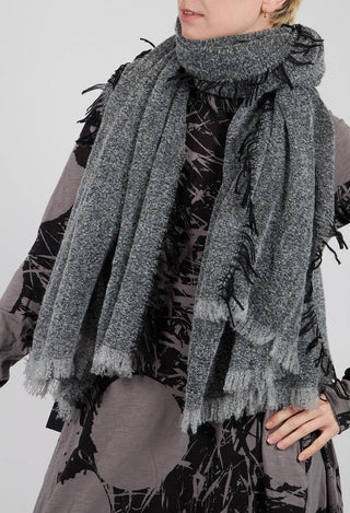 Raw Edge Scarf in Light Grey - 3361407