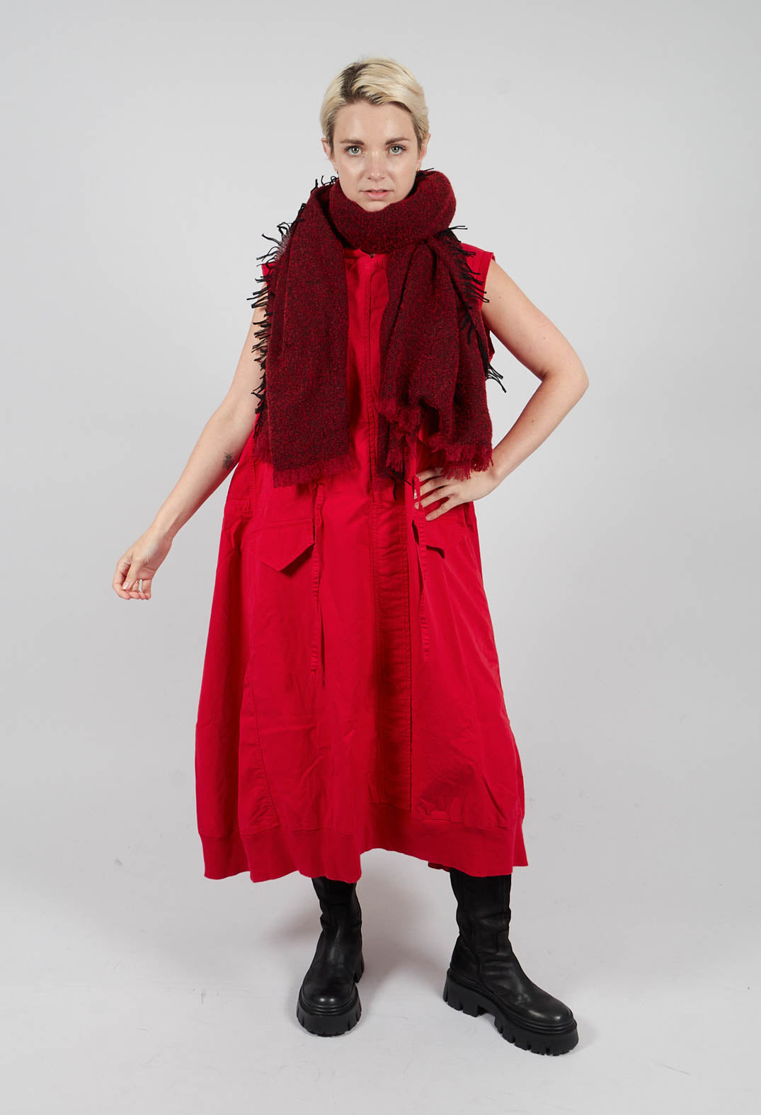 Raw Edge Scarf in Rose - 3361407