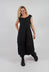 Sleeveless Tulip Hem Dress in Black Stripe - 3410903