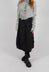 Balloon Hem Skirt in Black Stripe - 3410305
