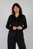 Button Through Jacket in Black - 3421106