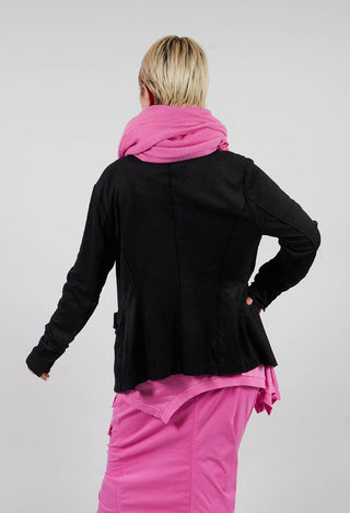 Button Through Jacket in Black - 3421106