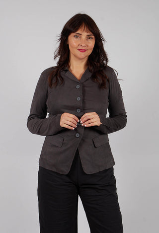 Button Through Jacket in Dark Grey - 3421106