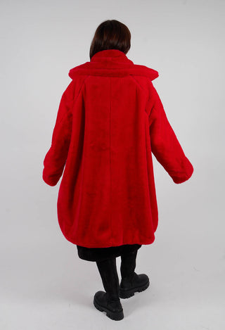 Oversized Faux Fur Coat in Rose - 3431202