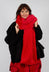 Faux Fur Oversized Scarf in Rose - 3431403