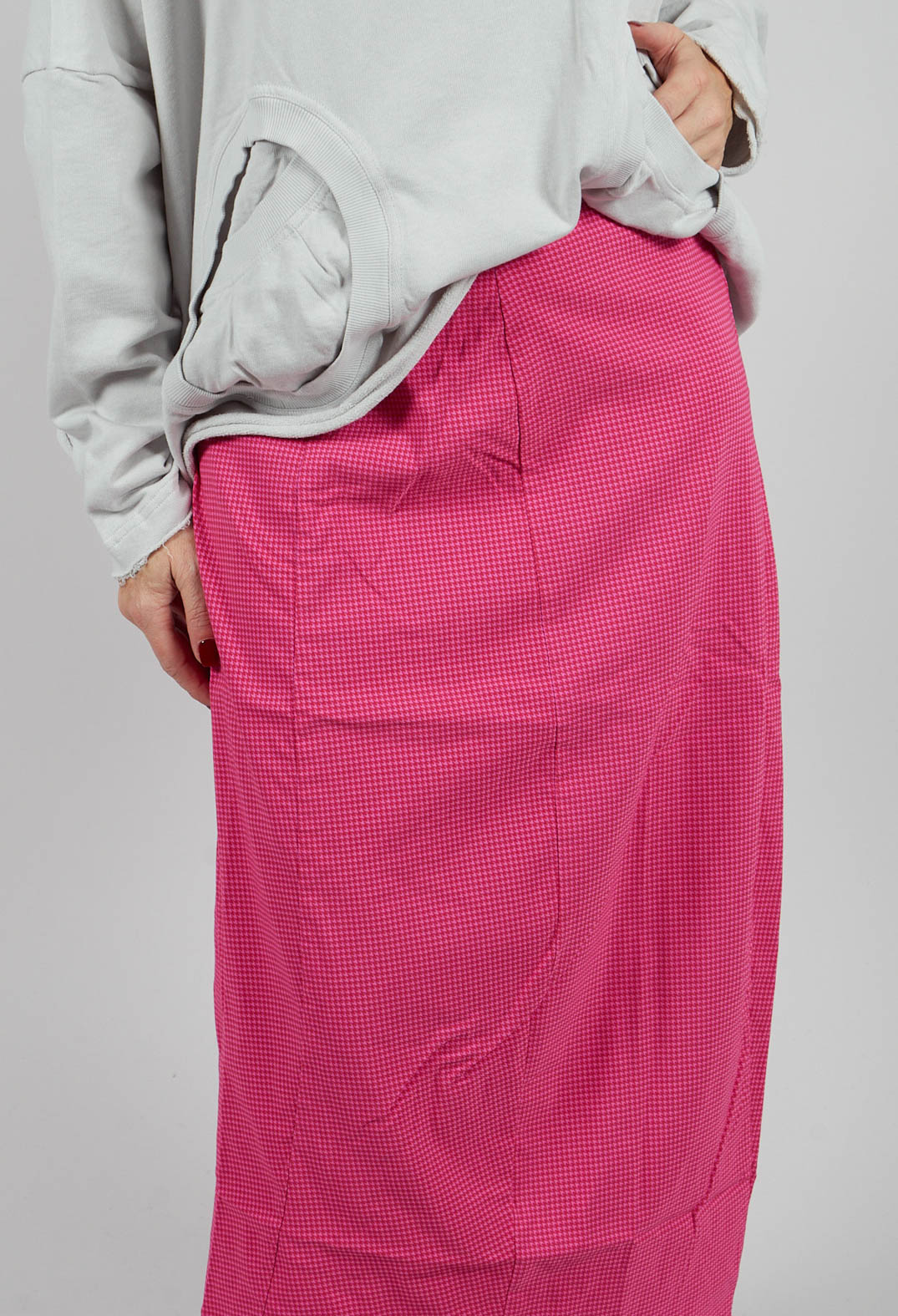 Longline Pencil Skirt in Lotus Check - 3440321