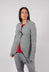 Fitted Jacket in Black Off White Check - 3441125