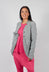 Fitted Jacket in Dark Grey Check - 3441125