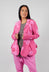 Peplum Hem Jacket in Rose Print - 3441107