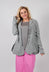 Peplum Hem Jacket in Dark Grey Check - 3441127