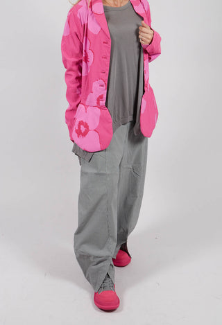 Pull On Balloon Leg Trousers in Dark Grey Check - 3440130