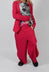 Pull On Balloon Leg Trousers in Rose Check - 3440130