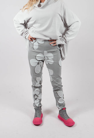 Pull On Skinny Fit Trousers in Dark Grey Print - 3440112