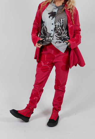 Pull On Skinny Fit Trousers in Rose Print - 3440112