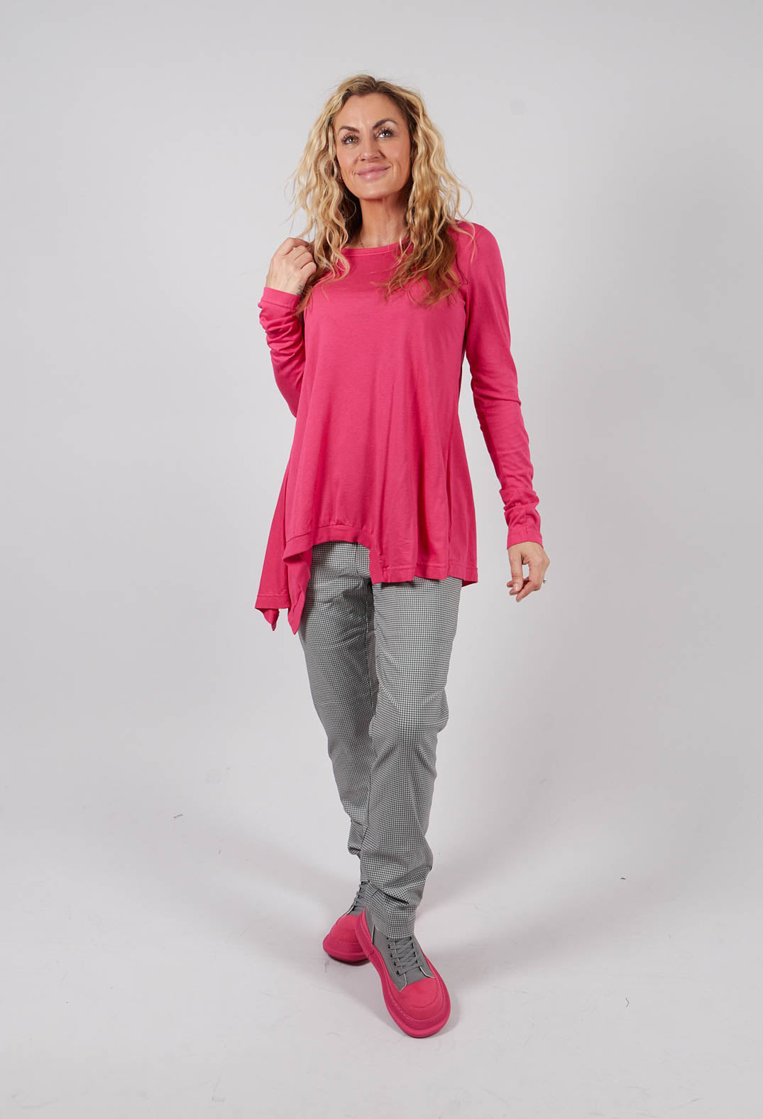 Pull On Skinny Fit Trousers in Dark Grey Check - 3440132