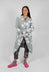Fitted Coat in Dark Grey Print - 3441219