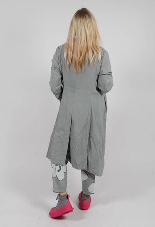Fitted Coat in Dark Grey Check - 3441239