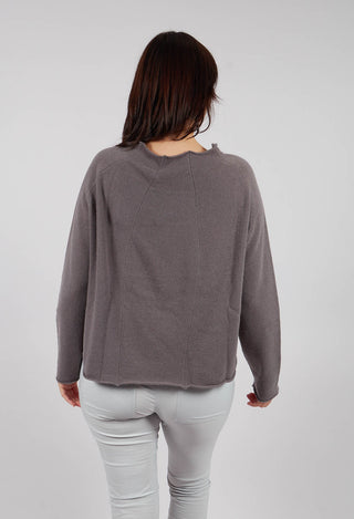 Jumper with Exposed Seams in Dark Grey - 3450701